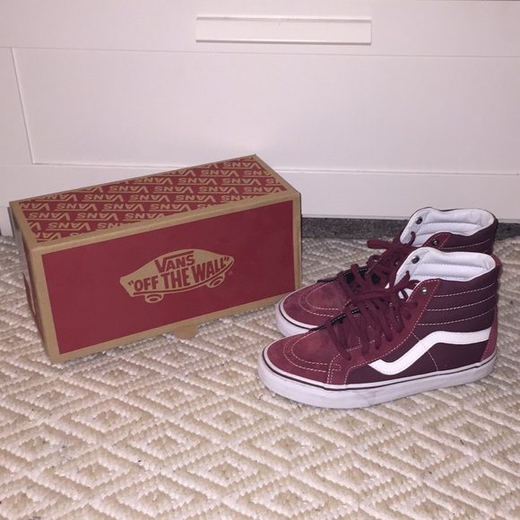 vans old skool high cut red